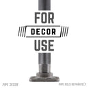 1/2 in. Black Micro Mini Square Flange by PIPE DECOR