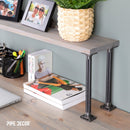 1/2 in. Black Micro Mini Square Flange by PIPE DECOR