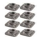 1/2 in. Black Micro Mini Square Flange (8-Pack)