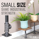 1/2 in. Black Micro Mini Square Flange by PIPE DECOR