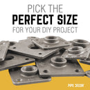 1/2 in. Black Micro Mini Square Flange by PIPE DECOR