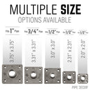 1/2 in. Black Micro Mini Square Flange by PIPE DECOR