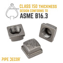 3/4 in. Black Square Cap