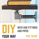 1/2 in. Black Square 90 Degree Elbow by PIPE DECOR