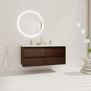 Modern Floating Bathroom Vanity With Dual Resin Sink, Soft Close Drawers by HouseOfZazla