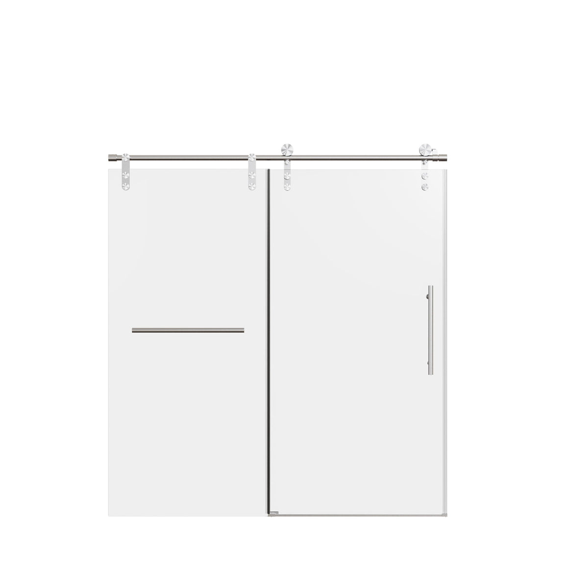 Frameless Single Sliding Shower Doors With Towel Rail & Handle, photo 4 of 40
