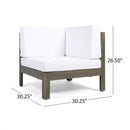 OANA 5-Piece V Shape Sofa Set, White by HouseOfZazla