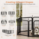 Dog Playpen Outdoor, 12 Panel Dog Fence 24" Pet Pen for Small Dogs Pet Exercise Pen for Puppy/Rabbit/Small Animals Portable Playpen for RV Camping Garden Yard, Indoor. Black, 22.2" W x 23.6" H.
