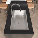 Stainless Steel Kitchen Sink, 32"x19" Single Bowl, Overmount Handmade Brushed Nickel by HouseOfZazla