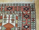 4' X 7' Antique Handmade Turkish Melas Oushak Wool Rug
