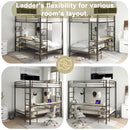 Ethan - Bunk Bed With Desk, Charging Station, Storage Shelves by HouseOfZazla