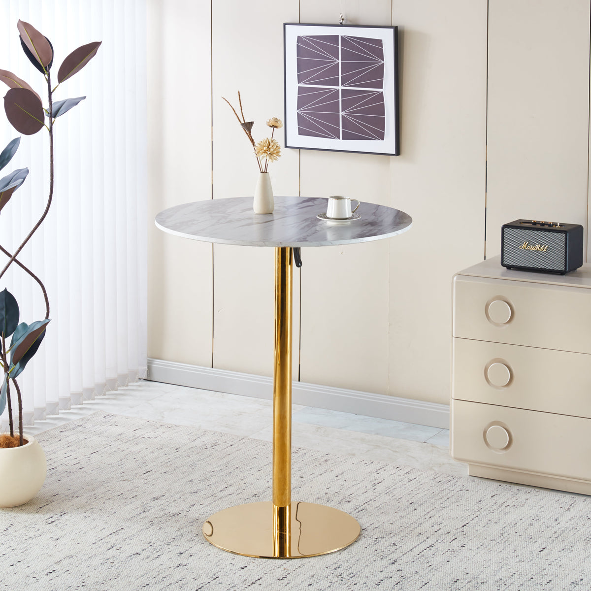 31.5" Folding Golden And Table