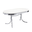 Oval Dining Table - White - Metal by HouseOfZazla