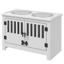 PawHut Large Elevated Dog Bowls with Storage Cabinet