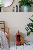 16.2x11x26.8" Red Fire Hydrant Water Fountain with Dog and Bird Accents, Outdoor Fountian with Light and Pump