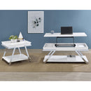 Briana - 2 Piece Coffee And End Table Set With Lift Top Legs - Gloss White by HouseOfZazla