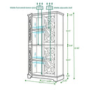 Modern Sideboard Buffet With 4 Mirrored Doors, Adjustable Shelves by HouseOfZazla