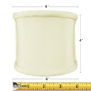 4"W x 4"H Clip-on Sconce Half-Shell Lampshade Eggshell Shantung Fabric
