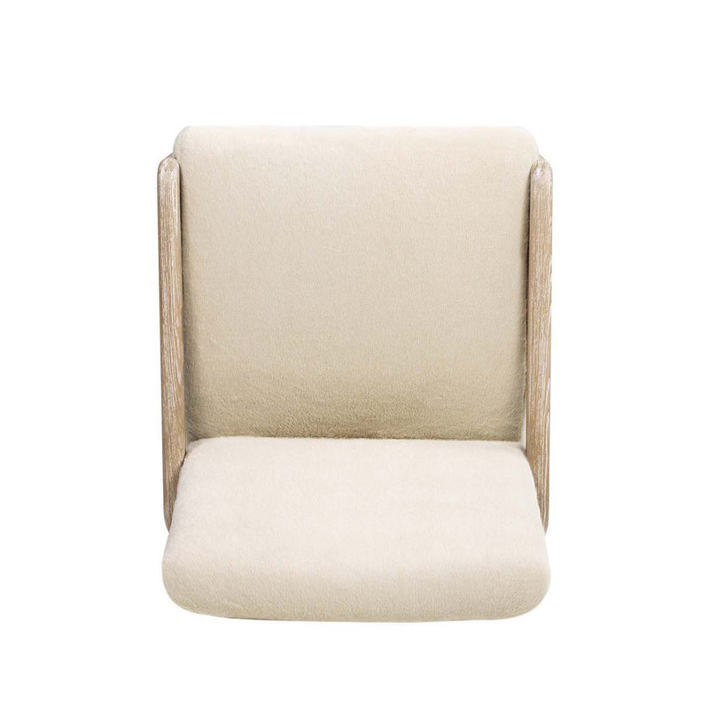 Arizona - Solid Ash Upholstered Counter Stool With Rope Detail - Creme De La Creme White, photo 4 of 11