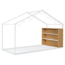 Bed House Frame With Shelves And Lights by Unique Piece Furniture