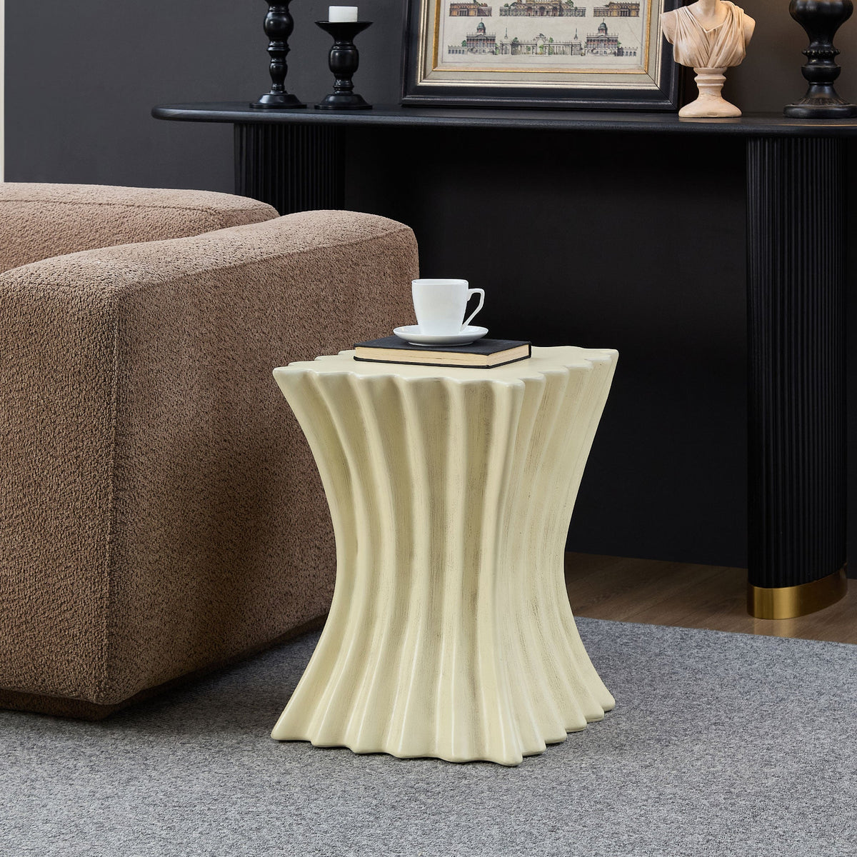 15.16 Inch Side Table Vintage Sturdy Fiberglass Table, photo 8 of 10