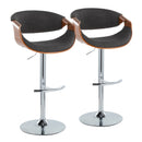 Curvo - Mid Century Modern Adjustable Barstool With Swivel With Rounded T Footrest (Set of 2) by HouseOfZazla