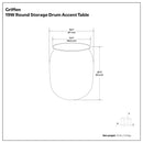 Griffen - Handcrafted Metal Storage Accent Table by Unique Piece Furniture