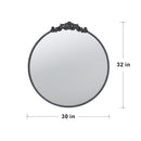 Classic Design Mirror With Baroque Inspired Frame For Bathroom, Entryway Console Lean Against Wall by Unique Piece Furniture