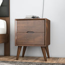 Alexandra - Night Stand With 2 Drawers - Walnut Brown by HouseOfZazla