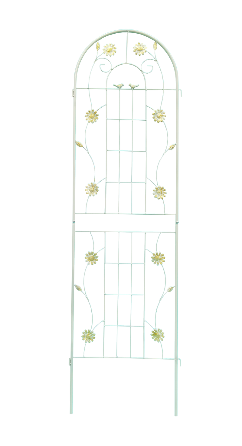 2 Pack Metal Garden Trellis 71" x 19.7" Rustproof Trellis for Climbing Plants Outdoor Flower Support White