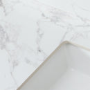 Elegant Sintered Stone Bathroom Vanity Top With Rectangular Undermount Ceramic Sink