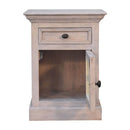 Glazed Bedside Table - Stone White by Unique Piece Furniture