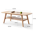 Low Coffee Table With Storage Shelf by Unique Piece Furniture
