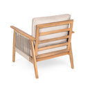 Outdoor Acacia Wood and Rope Patio Chair with Cushions (Set of 2) by HouseOfZazla