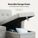 Lucca - Reversible Sleeper Sectional Sofa With Storage Chaise by Unique Piece Furniture