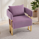 Modern Decorative Chair Teddy Fleece Upholstered And Metal Foot by Unique Piece Furniture