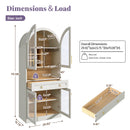 70" Tall Arched Bar Cabinet