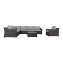 Outdoor Wicker Conversation Set With Cushions, All Weather by HouseOfZazla