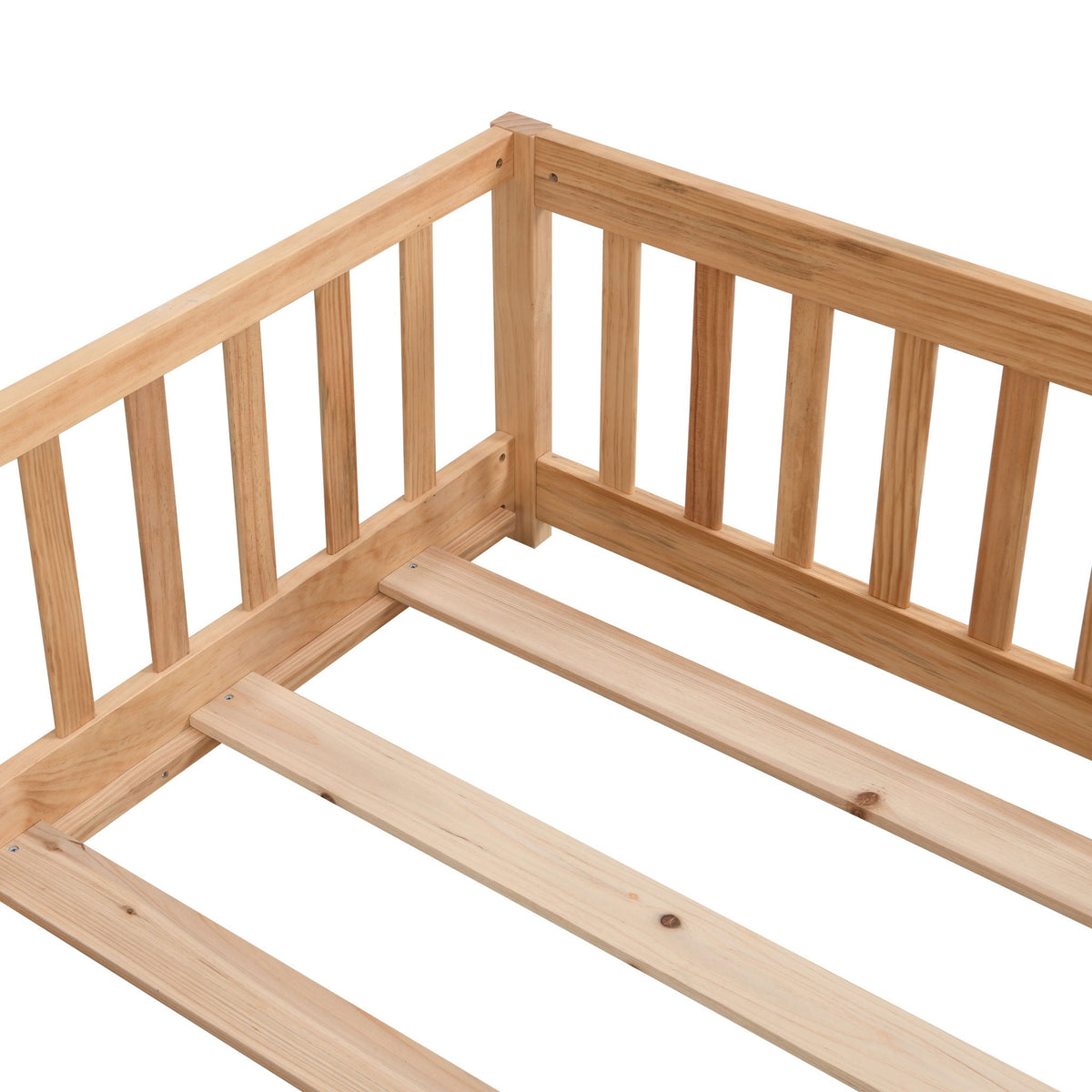 Solid Floor Bed With Door And Fence For Children, photo 9 of 15