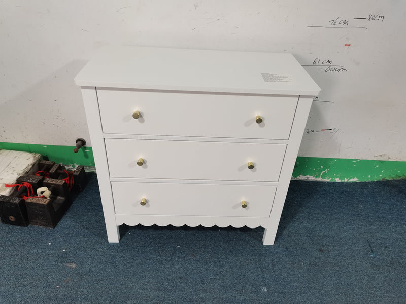 White 3 Drawer Dresser for Bedroom, photo 5 of 10
