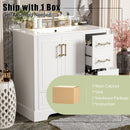 Traditional Bathroom Vanity With Soft Close Doors And Drawers by HouseOfZazla