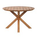 5-Piece Outdoor Acacia Wood Round Dining Set by HouseOfZazla