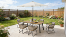 7-Piece Outdoor Wicker Dining Set with Wood-Plastic Composite Board Table by HouseOfZazla