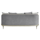 Fernando - Sofa With 5 Pillows - Gray Chenille & Champagne by Unique Piece Furniture