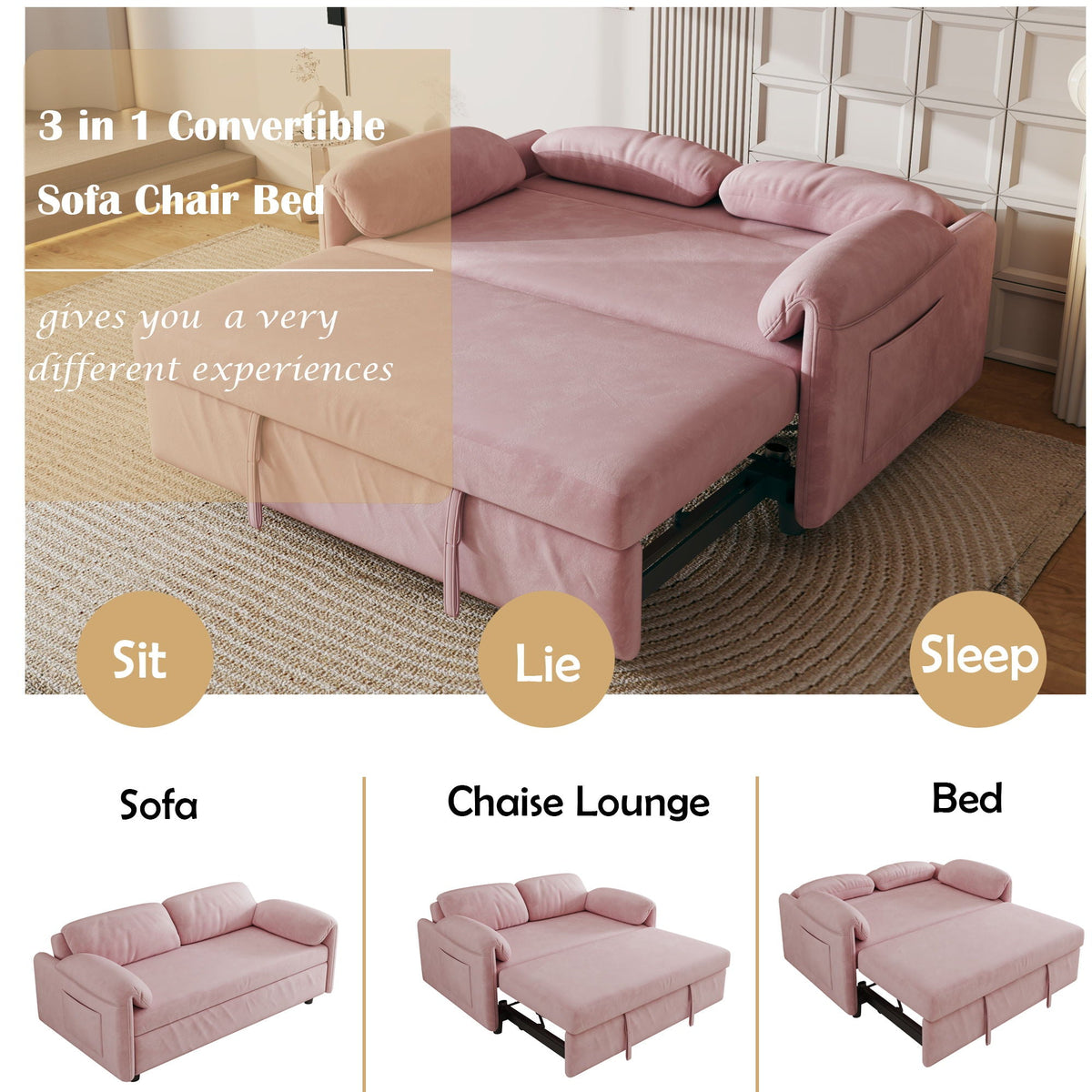 Sofa, Dual Purpose Lounge With Retractable Queen Size Bed, photo 18 of 40