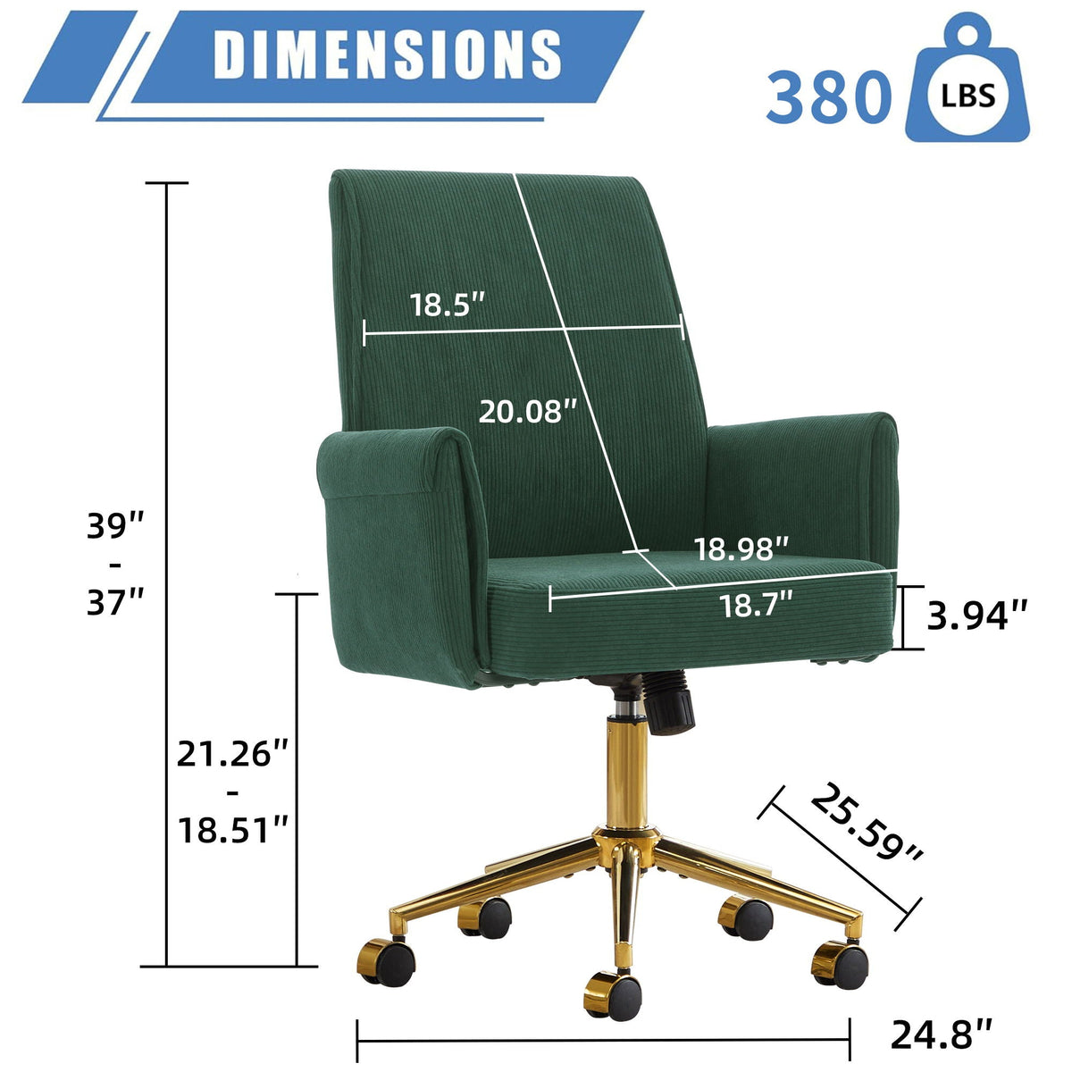 Ergonomic Mid Back Office Chair, photo 13 of 38