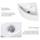 Triangle Corner Sink For Bathroom - Milk White by HouseOfZazla