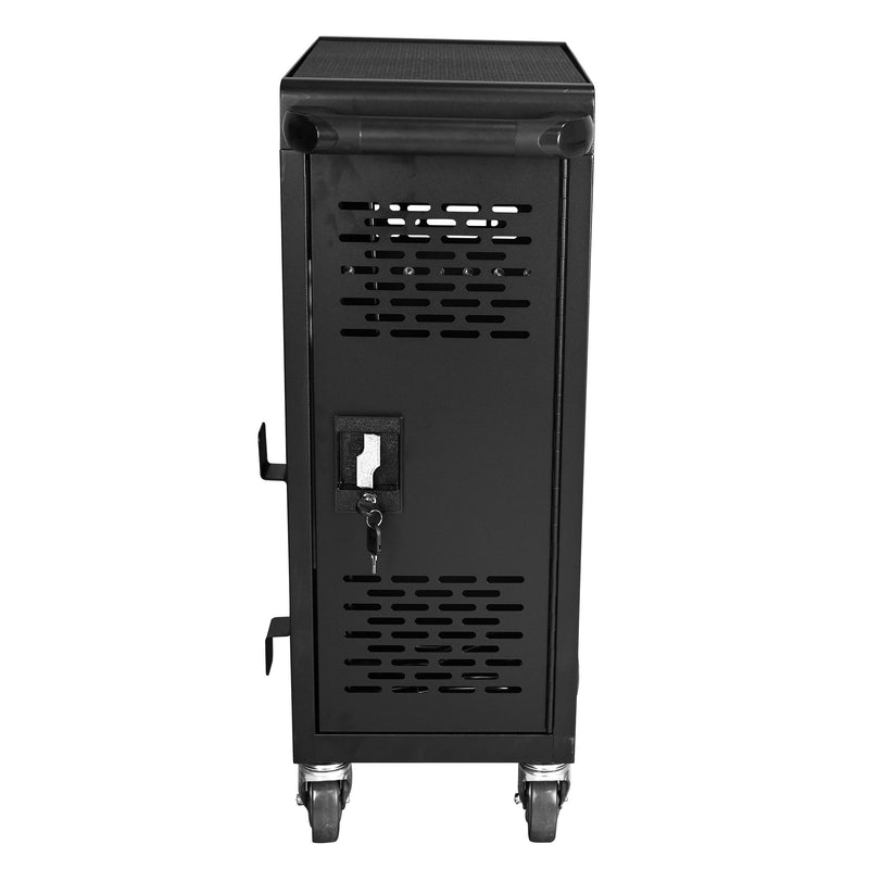 16-Compartment Removable Locking Charging Cabinet for Laptop, Chromebook-Black