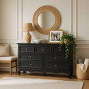 7 Drawer Dresser, Storage Chest - Black by HouseOfZazla