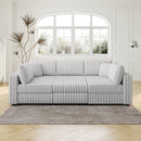 106.3" U-Shaped 6-Person Sofa with Ottoman